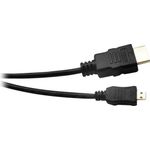 Micro HDMI Kabel, High Speed mit Ethernet, vergoldet, HDMI St. A / HDMI Micro St. D, 5,0 m Anschlusskabel zur Übertragung von digitalen Monitor- und TV-Signalen (128499)