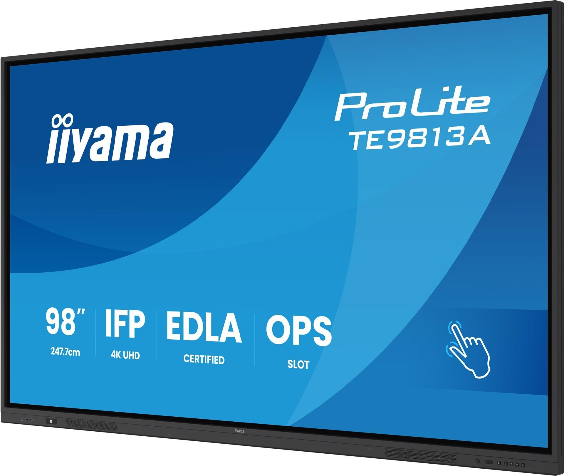 Iiyama TE9813A-B2AG 98" Touch 4K UHD Digital Signage Display Schwarz