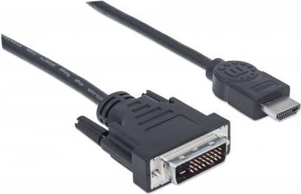 Manhattan 355742 Videokabel-Adapter 2 m HDMI Typ A (Standard) DVI-D Schwarz (355742)