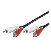 Wentronic Goobay Cinch-Verbindungskabel, 2.5 m - 2x Cinch-Stecker (Audio links/rechts) > 2x Cinch-Stecker (Audio links/rechts) (50029)