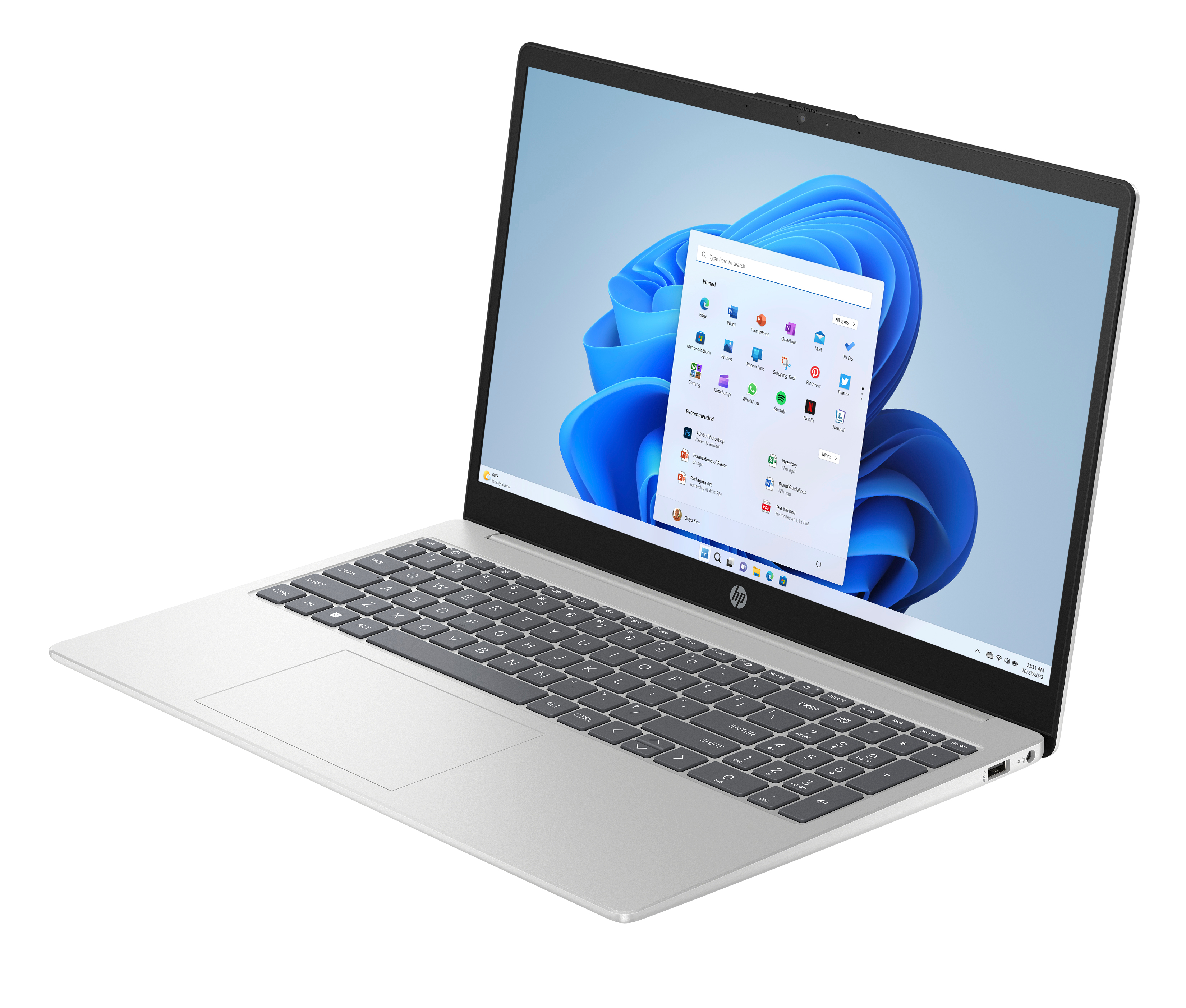 HP 15-fd0511ng 15,6" Intel N100 4 GB RAM 128 GB Natural silver