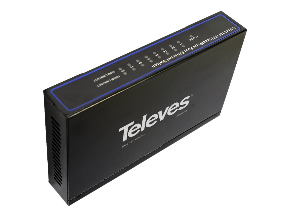 Televes SWUM-1000-8 8-Port Gigabit Ethernet Switch Schwarz