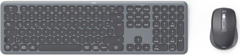 Hama Multi-Device-Tastatur-Maus-Set WKM-550, kabellos, Funk/BT, SW, QWERTZ DE (00173065)