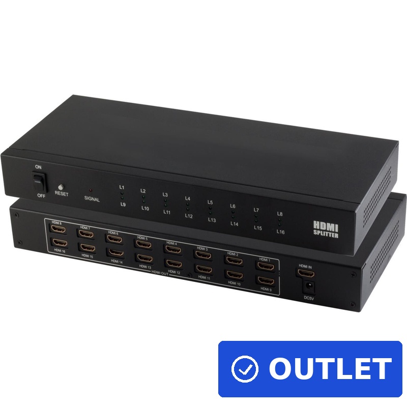 S/CONN maximum connectivity HDMI Splitter, 1x In 16x OUT, 4K2K (05-03016) (geöffnet)