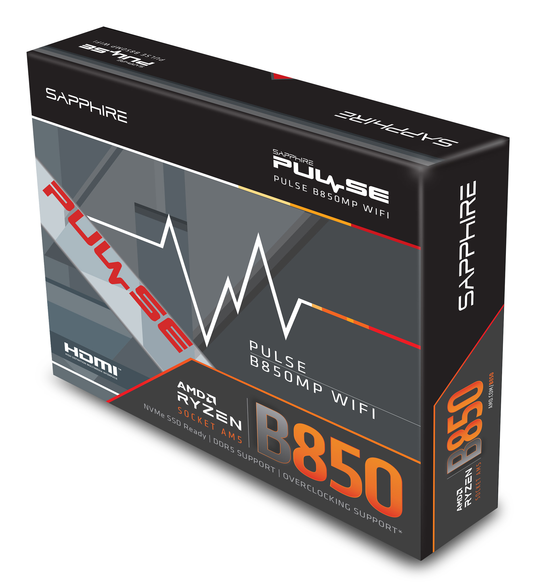 Sapphire PULSE B850M WIFI Mainboard AMD B850 Sockel AM5 micro ATX Schwarz