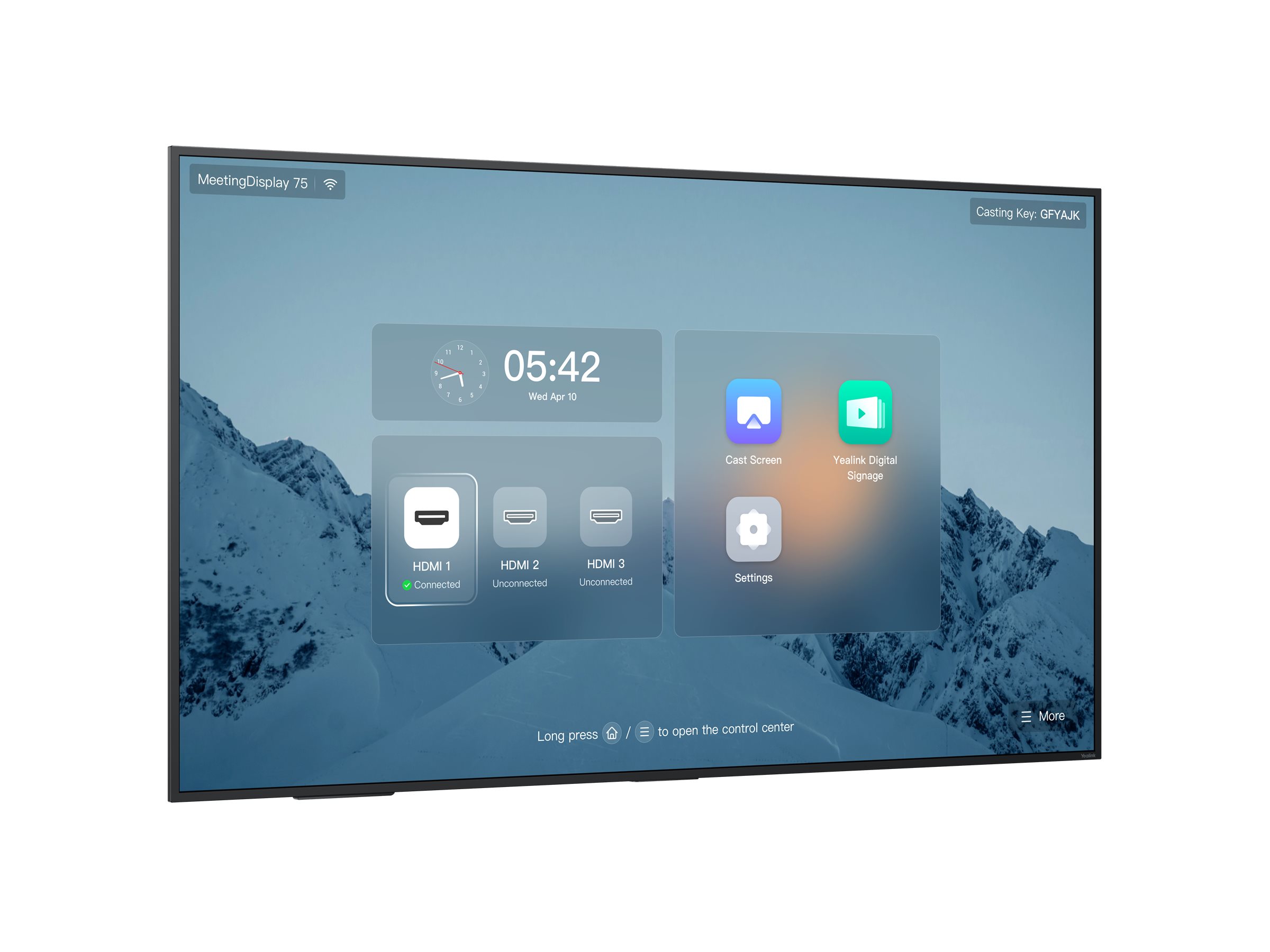 Yealink MeetingBoard 75 75" 4K UHD LCD-Display Schwarz