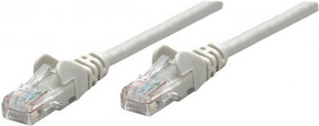 Network Cable, Cat6 certified, CU, U/UTP, PVC, 2 m, Gray