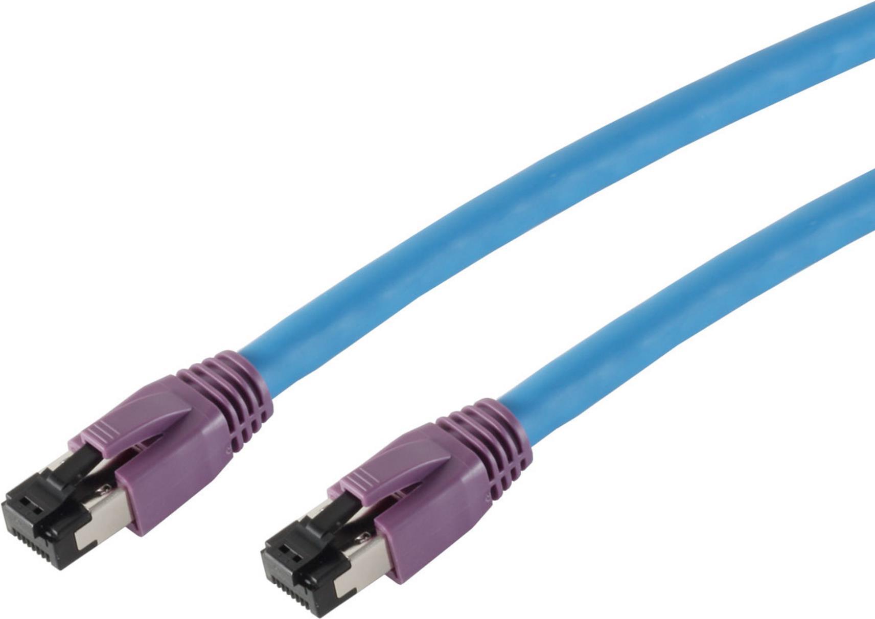 S-Conn 08-40021 S/FTP (S-STP) Blau 1m Cat8 Netzwerkkabel (08-40021)