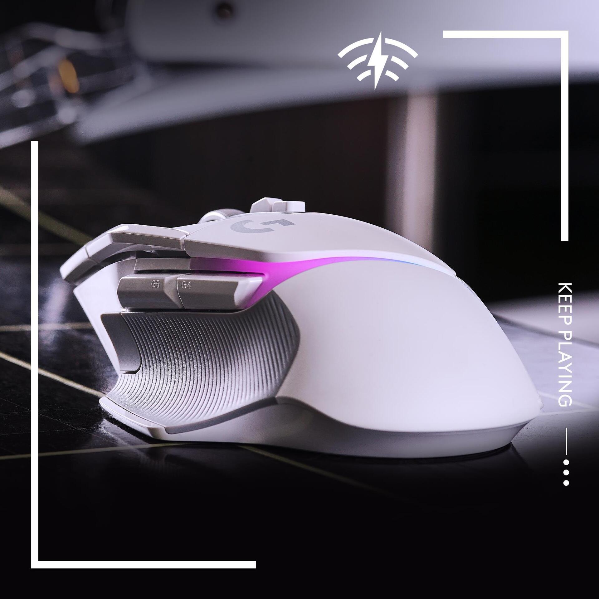 Logitech G G502 X PLUS Kabellose Gaming-Maus Weiß