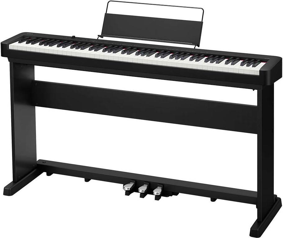 Casio CDP-S160BKSET Digital-Piano Schwarz inkl. Netzteil, inkl. Notenhalterung, inkl. Stativ (CDP-S160BKSET)