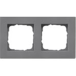GIRA 0212235 Abdeckrahmen 2f flach Gira E2 Anthrazit (212235)