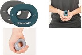 SCHILDKRÖT Ergo Handtrainer, 2er Set, blau / grau aus Silikon, 2 Ringe mit unterschiedlichen Druckrichtungen, - 1 Stück (960115)