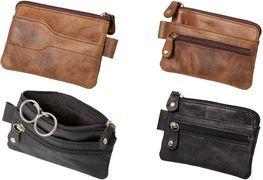 Alassio Schlüsseletui, aus Leder, schwarz Haußtfach mit Reißverschluss, 2 Schlüsselringe, ein weiteres - 1 Stück (42247)