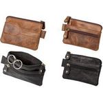 Alassio Schlüsseletui, aus Leder, schwarz Haußtfach mit Reißverschluss, 2 Schlüsselringe, ein weiteres - 1 Stück (42247)