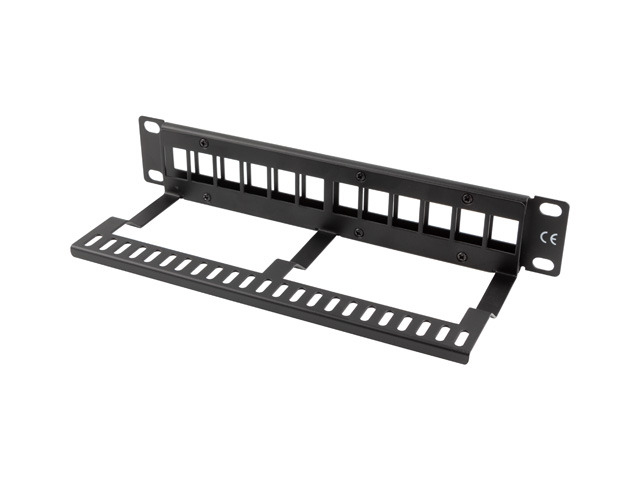 Lanberg PPKS-9112-B Patchpanel 12 Port 1U Schwarz