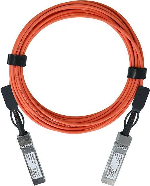 Lenovo BFXT kompatibles Aktives Optisches Kabel (AOC) als 200 Gigabit Variante, mit QSFP56 auf QSFP56 Verbindung, für den Anschluss von Hardware in Racks und über benachbarte Racks hinweg. BlueOptics Lenovo BFXT kompatible QSFP56 Aktives Optisches Kabel s (BFXT-BO)