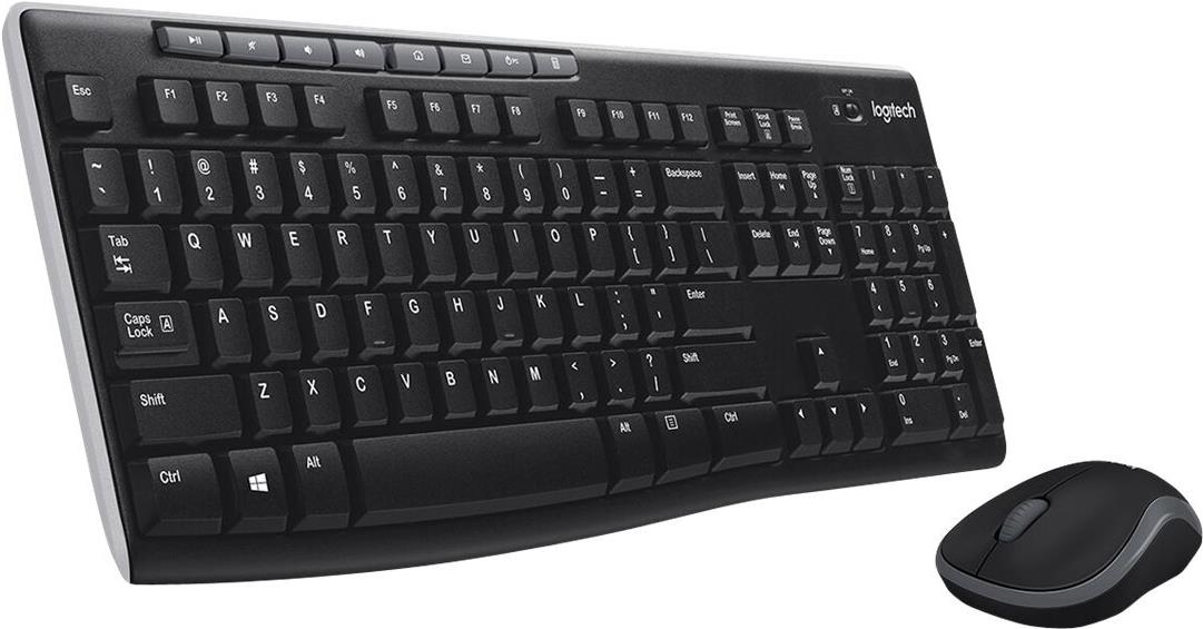 Logitech MK270 Wireless Combo Tastatur-und-Maus-Set 2.4 GHz Schwarz