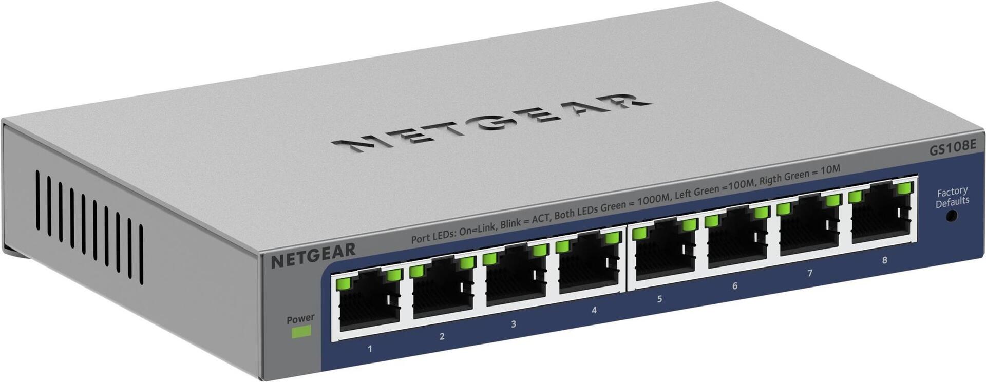 Netgear 8PT GIGABIT PLUS SWITCH GS108E - Switch (GS108E-400EUS)