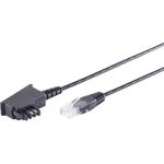 S/CONN maximum connectivity TAE-F Stecker auf RJ45 Stecker, VDSL Routerkabel, schwarz, 10,0m (12-09075)
