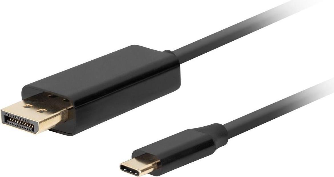 Lanberg CA-CMDP-10CU-0018-BK Videokabel-Adapter 1,8 m USB Typ-C DisplayPort Schwarz (CA-CMDP-10CU-0018-BK)