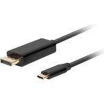 Lanberg CA-CMDP-10CU-0018-BK Videokabel-Adapter 1,8 m USB Typ-C DisplayPort Schwarz (CA-CMDP-10CU-0018-BK)