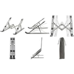 LogiLink Notebook-Ständer, zusammenklappbar, silber für Notebooks von 25,4 cm (AA0134)