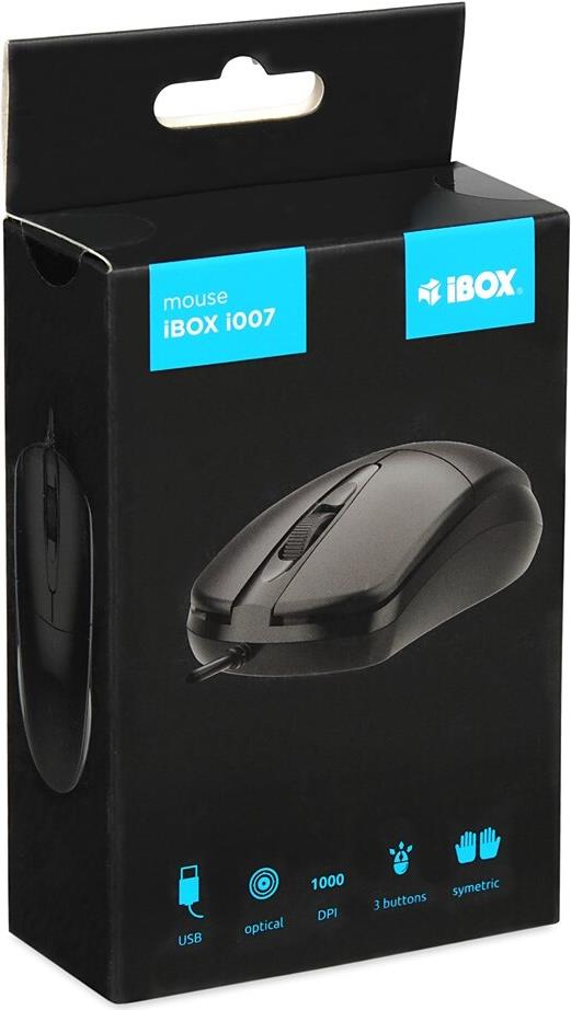 iBOX i007 kabelgebundene optische Maus, schwarz (IMOF007)