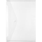 herlitz Dokumententasche, DIN A4, PP, weiß-transparent glaskar, mit weißem Druckknopfverschluss, 0,20 mm, - 6 Stück (10657930)