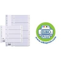 ELBA Kunststoff-Register, A-Z, DIN A4, weiß, 20-teilig, voll volldeckend, aus PP-Folie, 0,15 mm, beschriftbares Deckblatt (03481)