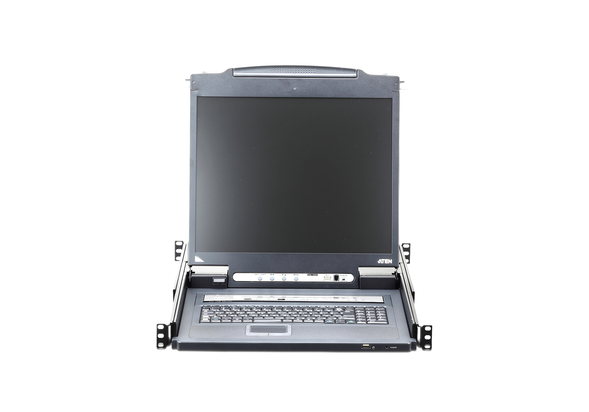 ATEN Slideaway CL5708iM LCD KVM-Switch Over IP, 8 Ports, 17", VGA, USB, PS/2, Schwarz