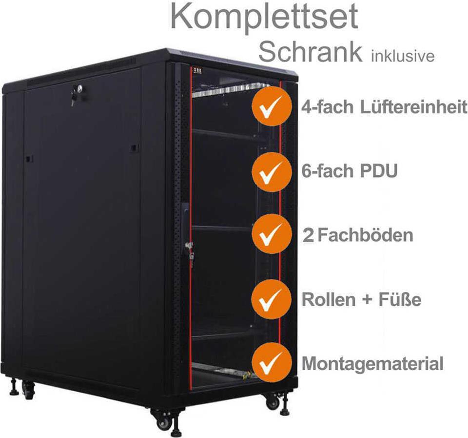 IT-BUDGET 19"-Serverschrank SRK (99ITB19SRK27610GSM)