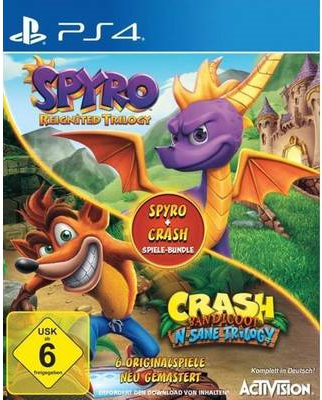 Activision Spyro: Reignited Trilogy + Crash Bandicoot: N.Sane Trilogy (Spiele-Bundle) PS4 USK: 6 (5030917267598)