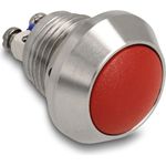 Delock Drucktaster zum Einbau 12mm 2 x Schraubklemme rot (22033)