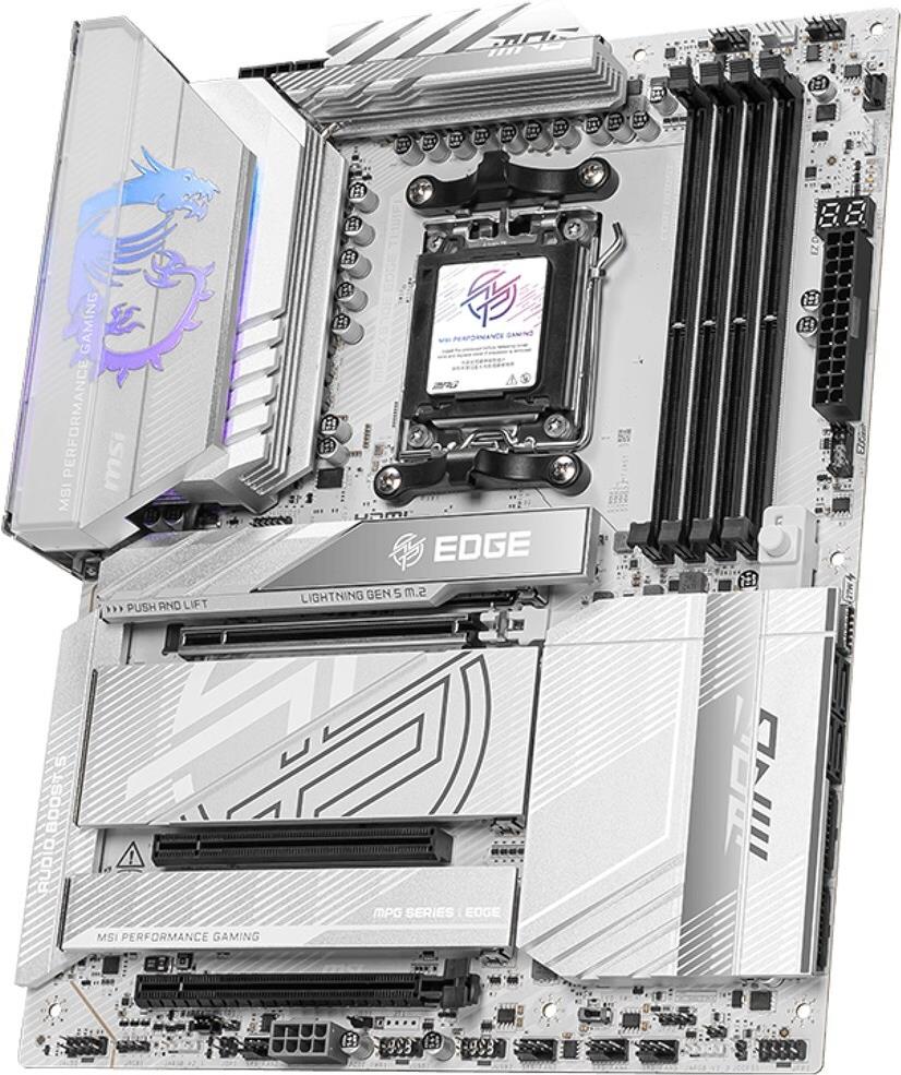MSI MPG X870E EDGE TI WIFI Mainboard AMD X870E Sockel AM5 ATX DDR5 Silber