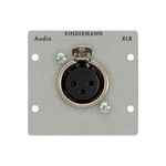 Audio XLR Buchse (Vollblende) KINDERMANN 7444-412, 50x50mm, Lötanschluss (7444000412)
