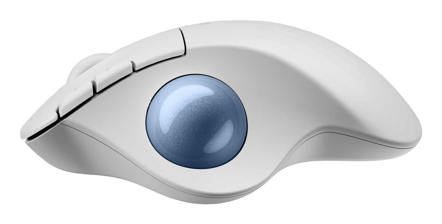 Logitech Ergo Series ERGO M575S Kabelloser Ergonomischer Trackball Bluetooth 2,4 GHz Off White