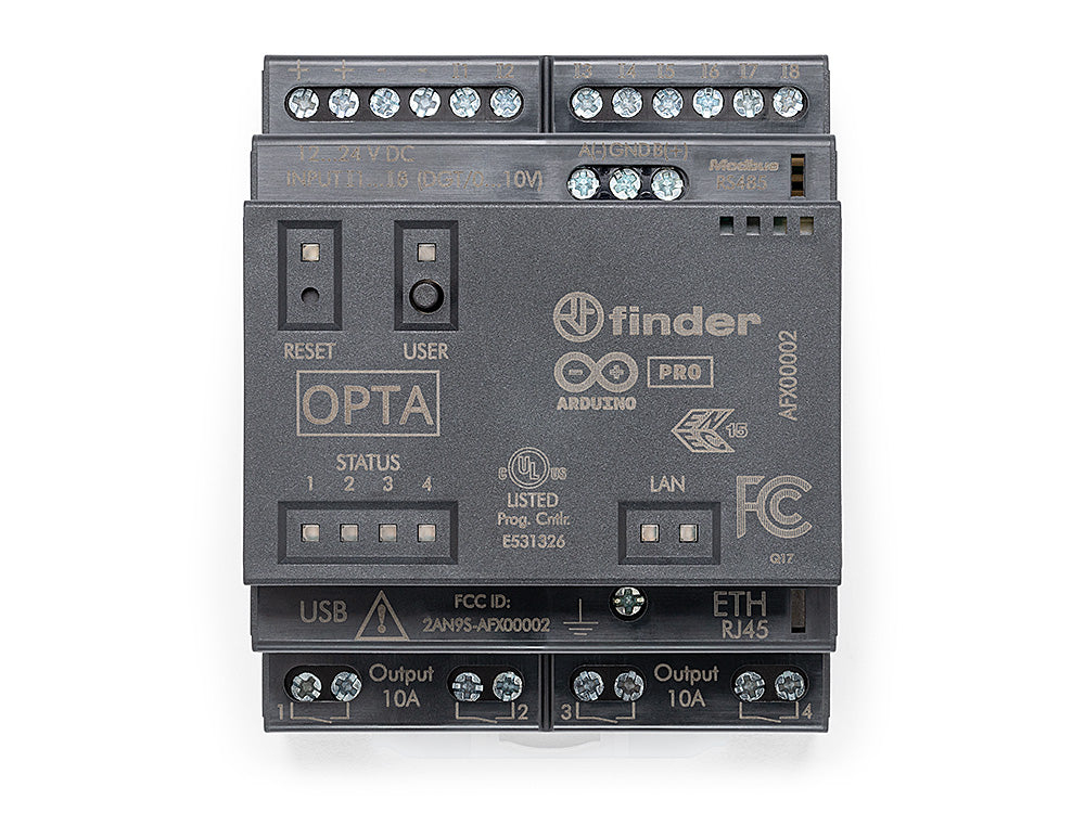 Arduino Opta WiFi SPS-Kommunikationsmodul 12 V/DC, 24 V/DC Schwarz