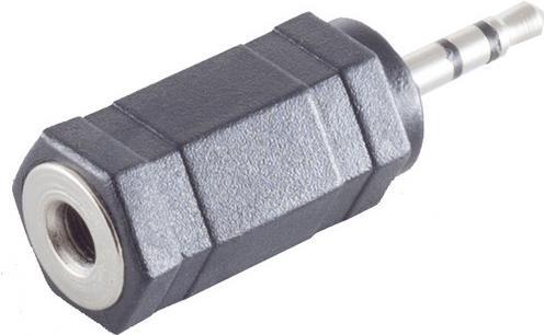 shiverpeaks BASIC-S Audioadapter 2,5 mm Klinkenstecker - 3,5 mm Klinkenkupplung, stereo, im Polybeutel mit Euro- (BS57020)