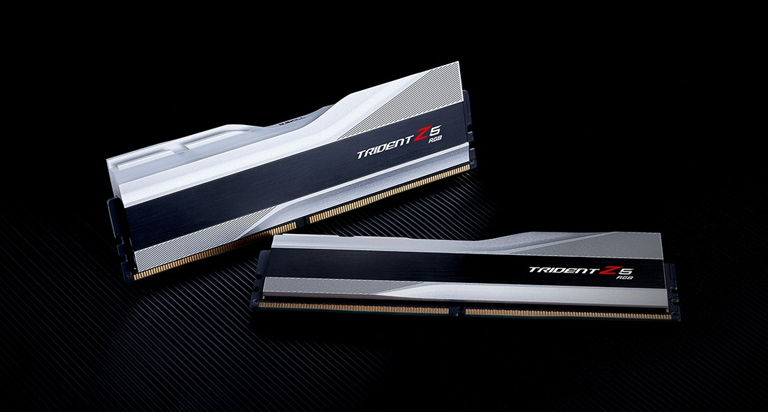 G.Skill Trident Z5 RGB DDR5 32 GB RAM Kit (2x16 GB) 8000 MHz CL38 Silber