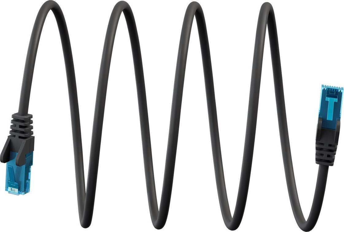 Goobay Ultraflexibles CAT 6A Patchkabel U/UTP, schwarz (79185)