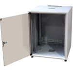 IT-BUDGET 19" Serverschrank SJB 12 HE 600x800 mm Glastür lichtgrau