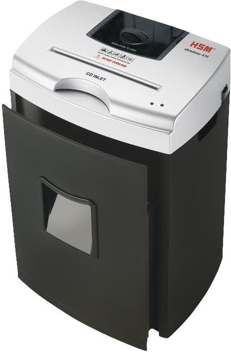 HSM shredstar X15 Aktenvernichter Partikelschnitt 4x37 mm 15 Blatt 26 L Silber, Weiß