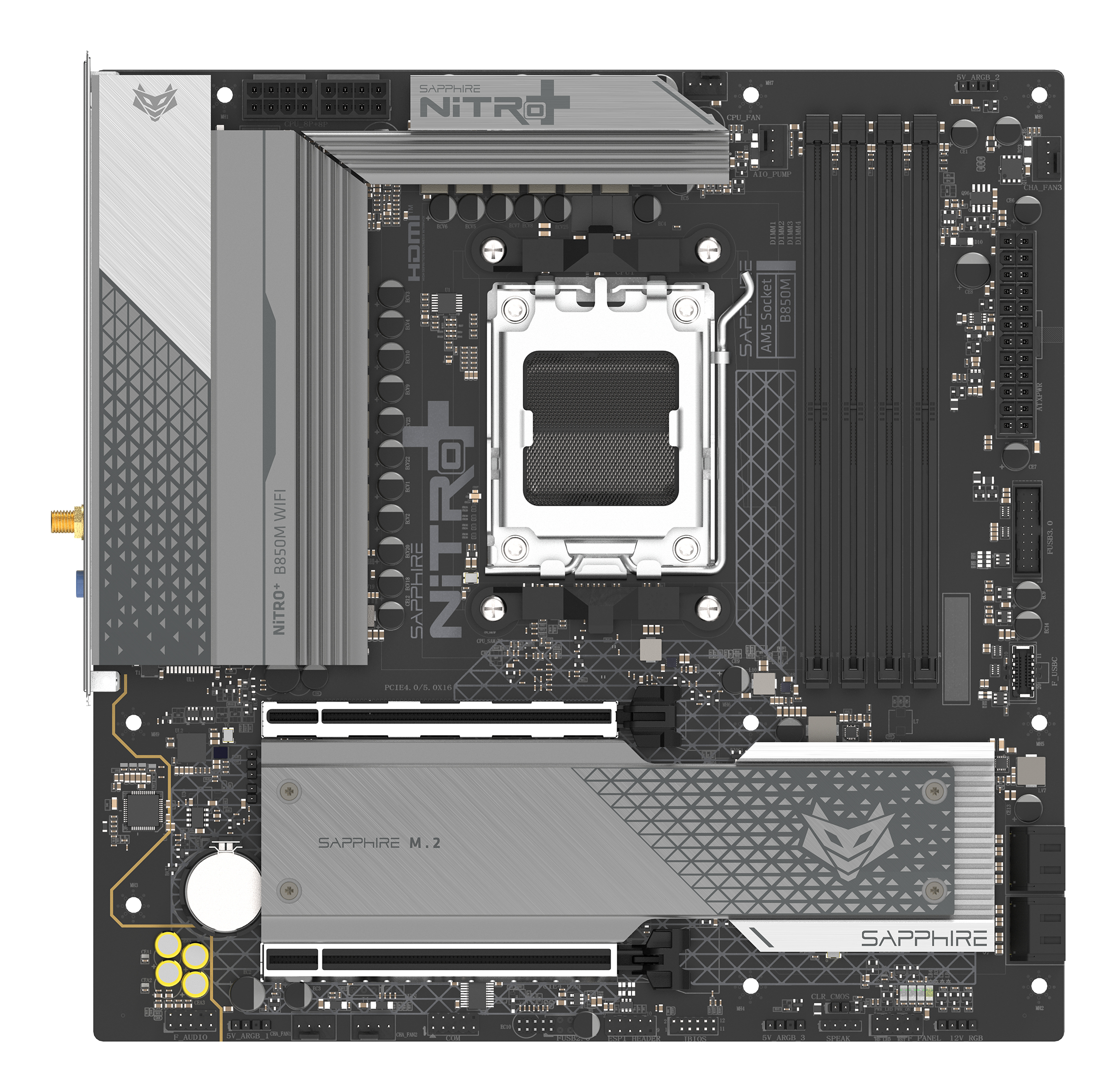 Sapphire Nitro+ B850M WIFI Mainboard Micro-ATX Schwarz