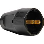 Kopp Kunststoff-Schutzkontakt-Schalenkupplung, für 3x1,5mm², schwarz (182105054)