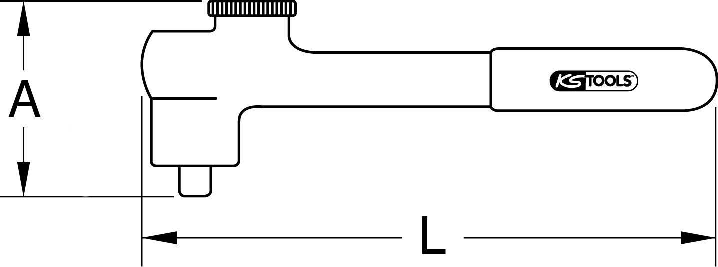 KS TOOLS 3/4" Isolierte Umschaltknarre, 500mm (117.1187)