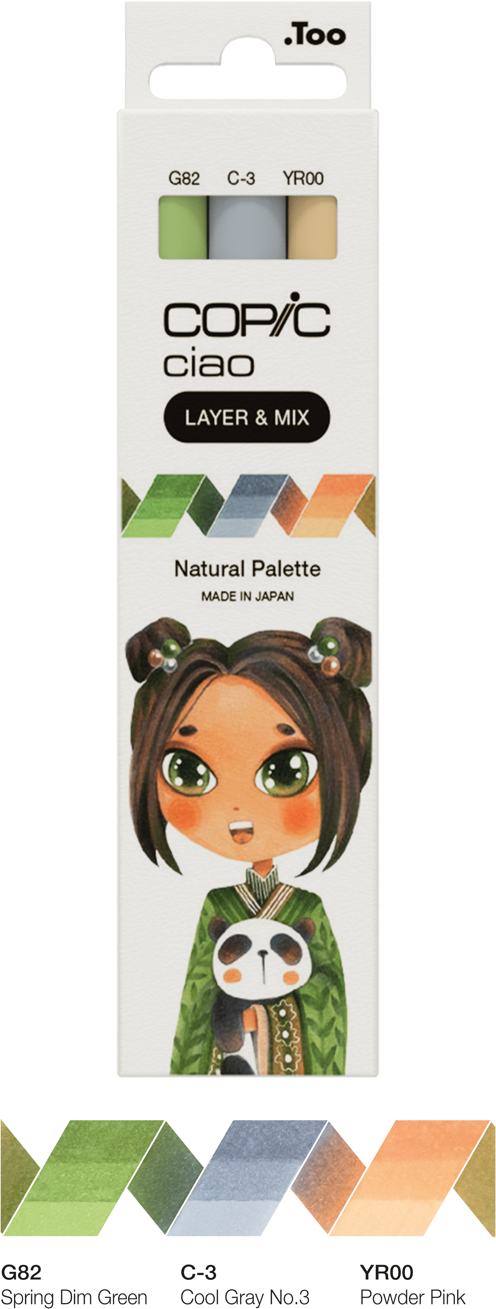 COPIC Ciao Natural Palette Layoutmarker-Set 1,0 + 6,0 mm, 3 Stück, farbsortiert