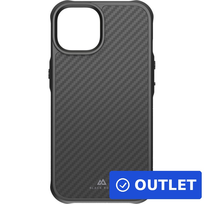 Black Rock Cover Robust Carbon für Apple iPhone 14, Schwarz (00215162) (geöffnet)