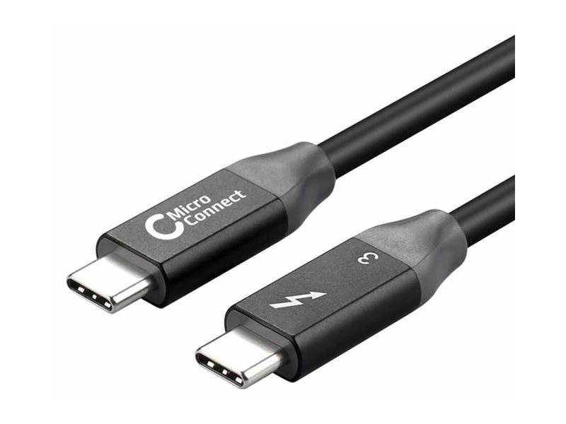 MicroConnect TB3010 Thunderbolt-Kabel 1 m 40 Gbit/s Schwarz