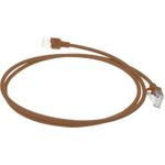 ACT Brown 3 meter LSZH U/FTP CAT6A datacenter slimline patch cable snagless with RJ45 connectors (DC7203)