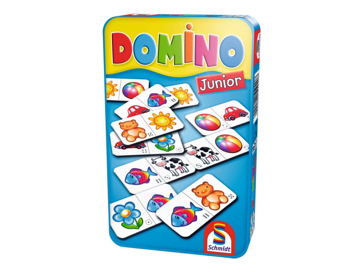Schmidt Spiele Domino Junior Legespiel ab 3 Jahren 2-6 Spieler Blau